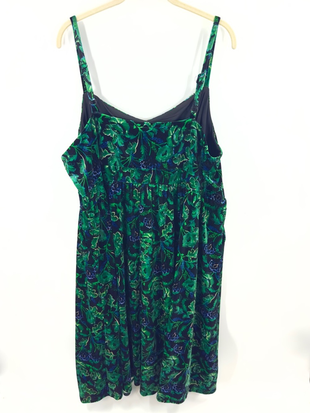 Torrid Midi Velvet Skater Dress Size 3X Floral Dark Forest Fairy Whimsigoth - Picture 6 of 12